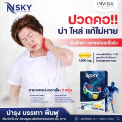 Nsky เอ็นสกาย อาหารเสริมเพื่อสุขภาพ ข้อ เข่า กระดูกข้อต่อ ปวดหลัง มือชา เก๊าท์ รูมาตอยด์